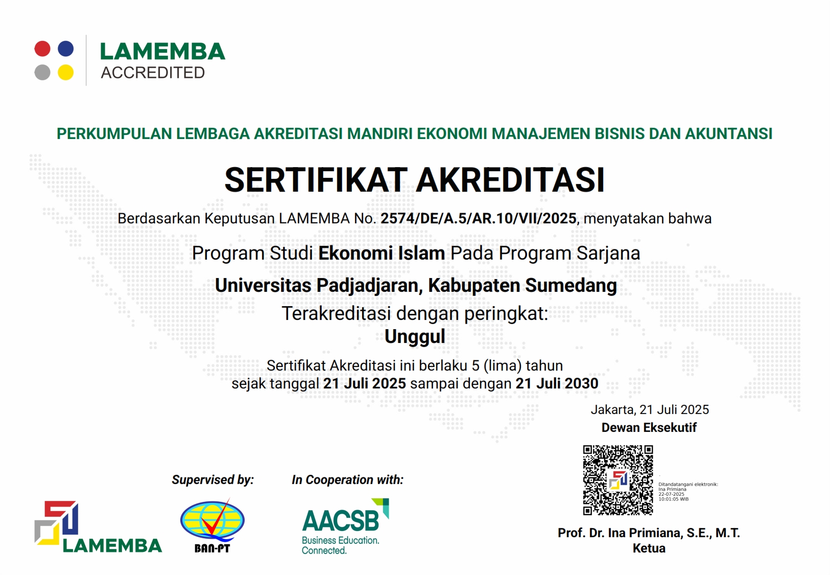 Program Studi Sarjana (S1) Ekonomi Islam FEB Unpad Terakreditasi Unggul
