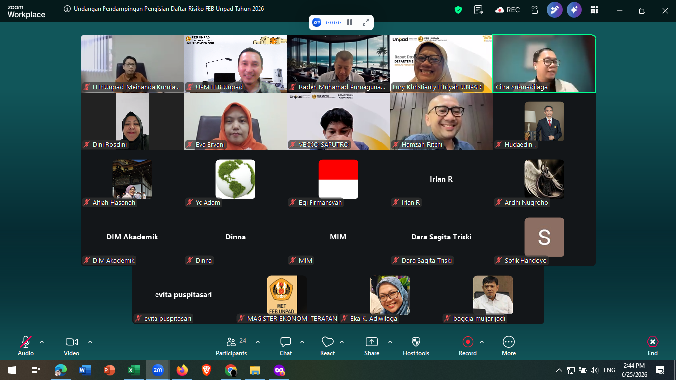 UPM FEB Unpad Fasilitasi Pendampingan Penyusunan Profil Risiko Tahun 2026